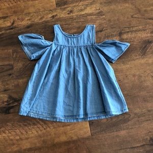 Gap kids size medium cold shoulder chambray top